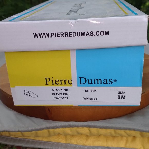 Pierre Dumas Weaved Whiskey Colored Slip On Sneakers Size 8 - Picture 9 of 9